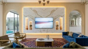 ماربل شیت برای دیوار TV؛ جایگزین اقتصادی سنگ طبیعی با نصب یک‌روزه - تصویر شاخص