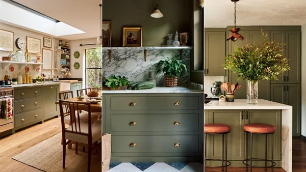 کابینت رنگ زیتونی