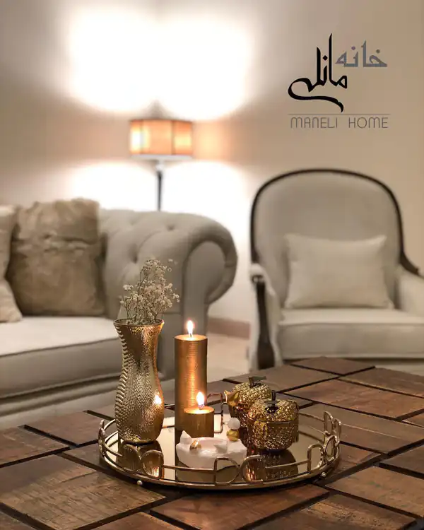 چیدمان میز جلو مبلی شیک