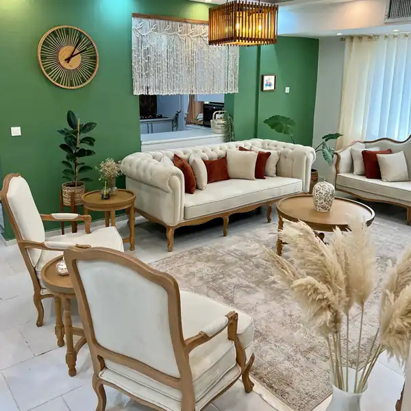 چیدمان پذیرایی تازه عروس