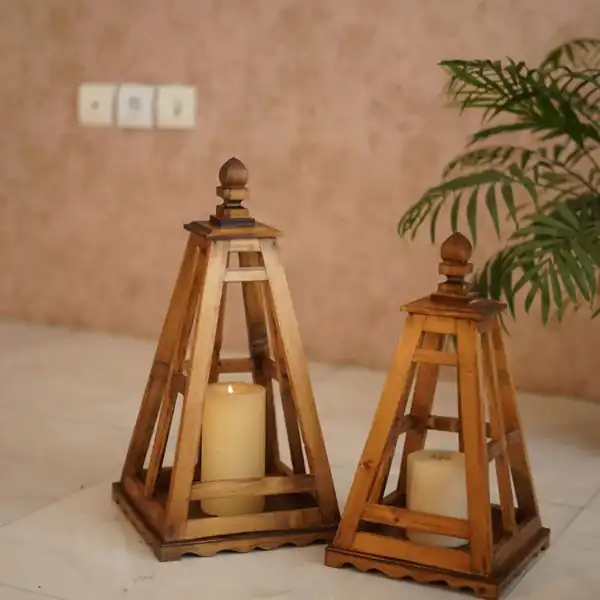 مدل فانوس دکوری چوبی