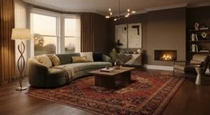 نمای کلی دکوراسیون پذیرایی